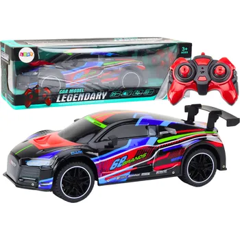 RC model auta RC auto sportovní na dálkové ovládání 1:10 25km/h se světly černé