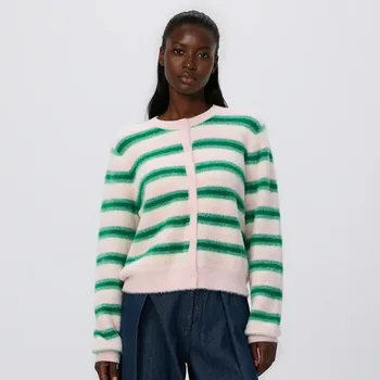 Dámský svetr Reserved - Měkký pruhovaný kardigan - vícebarevná - 471HI-MLC - 471HI-MLC-L
