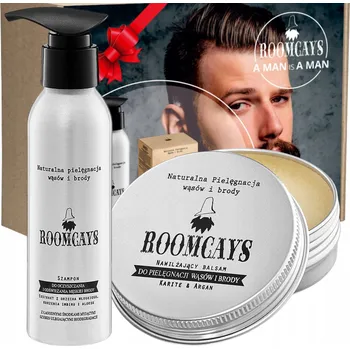 Péče o vousy Zestaw do pielęgnacji brody Roomcays – šampon a balzám na vousy