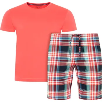 Pánské pyžamo Pánské pyžamo 500001 378 korálové s kárem - Jockey 2XL