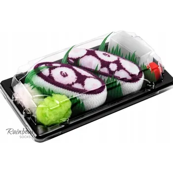 Pánské ponožky Rainbow Socks Ponožky Sushi Box Octopus červená velikost 41-46