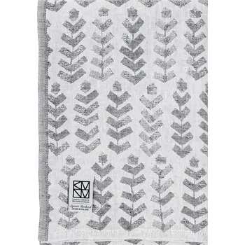 Ručník Lapuan Kankurit Lněný ručník Ruusu, šedý, Rozměry 48x70 cm