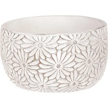 Stojan na květiny Autronic Obal na květiny, kulatý, betonový GD645-S WT