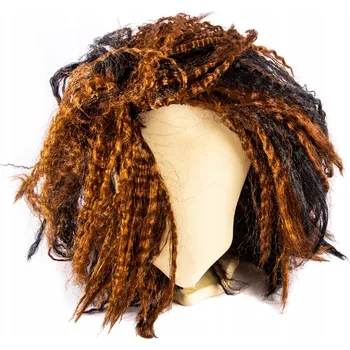 Karnevalová paruka Midex paruka polodlouhé vlasy středně hnědá