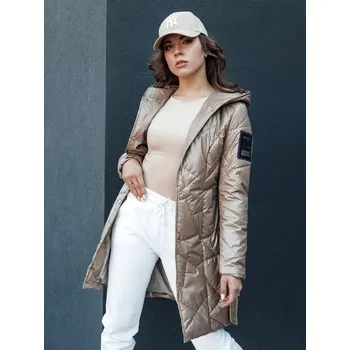 Dámský kabát s kapucí PAUL Dstreet TY4411 Barva: Hnědá, Velikost: XL