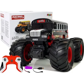 RC model auta RC autobus na dálkové ovládání 2.4G se zvuky černý