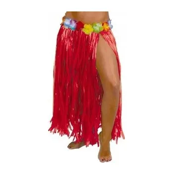 Karnevalový doplněk ČERVENÁ HAVAJSKÁ SUKNĚ 75 CM 17641