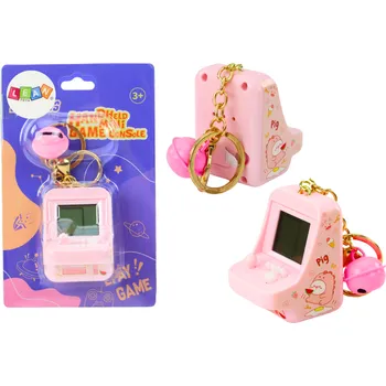 Elektronická hra Tetris kapesní přívěsek na klíče růžová