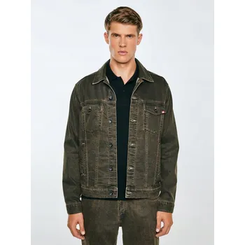 Pánské oblečení BIG STAR Pánská džínová bunda hnědá Charlie 888 XXL