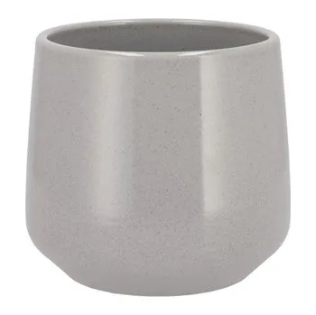 Květináč Keramický obal Berlin 11 cm, šedá lesklá