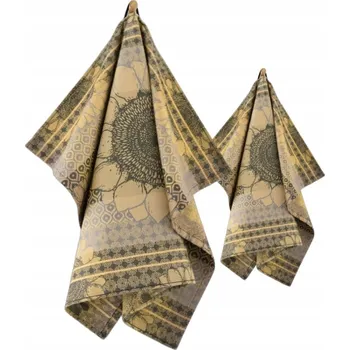 Utěrka ZWOLTEX Sunflowers kuchyňský set utěrka hadřík x2 béžový 50x70