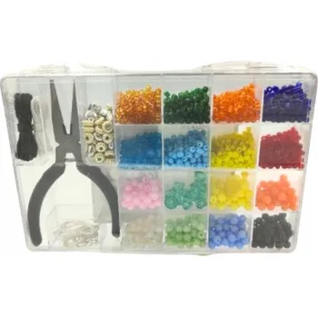 Dětské navlékací korálky Smukee Sada na výrobu šperků Korálky + Kleště