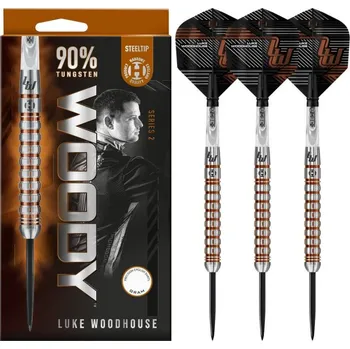 Tkaničky do bot Harrows Woody Luke Woodhouse 2 90% steeltip šipky 21 g