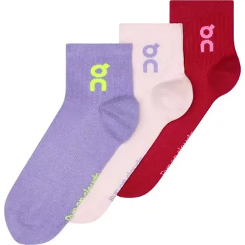Pánské ponožky On Logo Sock Mid 3-Pack Orchid/Comet ponožky