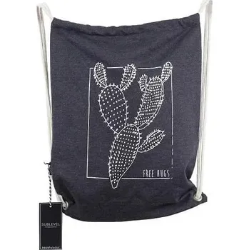 Sportovní batoh Plátěný vak/batoh 72019A tm.šedý-potisk - Sublevel UNI