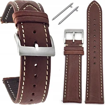 Řemínek na hodinky Pevný kožený řemínek k hodinkám Tekla T-107.03W LIMITED 20 mm