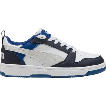 Chlapecké tenisky Dětské boty Puma Rebound V6 Lo Mid white and blue 393833 28 38