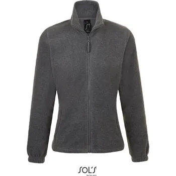 pracovní mikina SOL's Collection Mikina North Women na zip, fleecová, dámská COT25545007701-grey melang S Melír šedá
