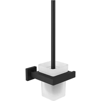 WC štětka CERANO - Nástěnná WC štětka Alto - černá matná