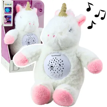 plyšák Plyšový jednorožec s projektorem – melodie pro usínání