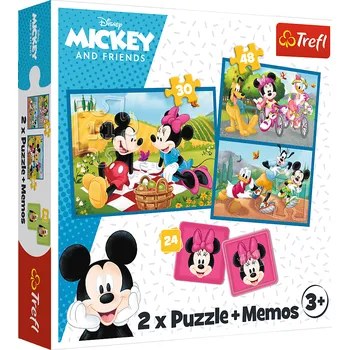 Puzzle Puzzle 2v1 s pexesem Disney Mickey Mouse – Trefl 93344
