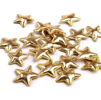Vánoce Dekorace, HVĚZDIČKY zlaté, 3 cm, 1 kus