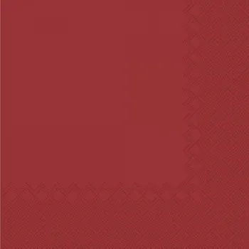 Papírový kapesník Ubrousky 3-vrstvé ČERVENÉ, 33x33 cm