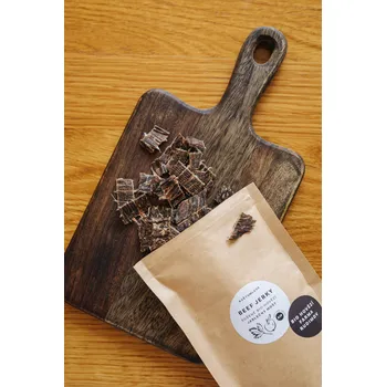 Sušené maso BEEF JERKY - BIO HOVĚZÍ JABLEČNÝ MOŠT hmotnost: 70 g