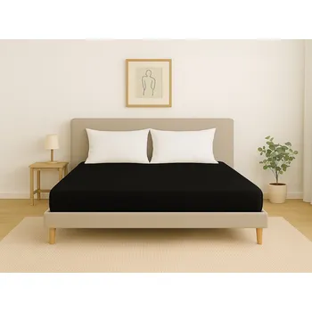 Prostěradlo Slee jersey prostěradlo - černá Rozměr: 90 x 200 cm