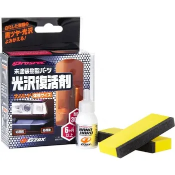 Čistič plastových dílů Soft99 GZOX Nano Hard Clear 8 ml - keramická ochrana čirých plastů