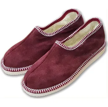 Dámské pantofle Ovčí věci Dámské pantofle s ovčí vlnou s plnou patou Barva: Vínová, Velikost: 39