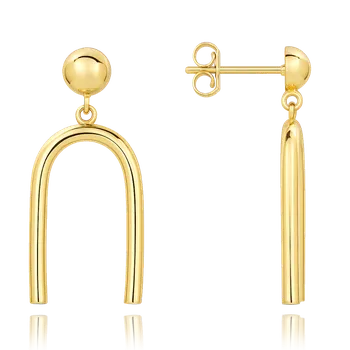 Náušnice Leru Moderní zlaté náušnice s kuličkou