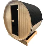 Finská sauna sudová, 205 × 160 × 215 cm, dřevo ze severského smrku, vhodná pro 4 osoby