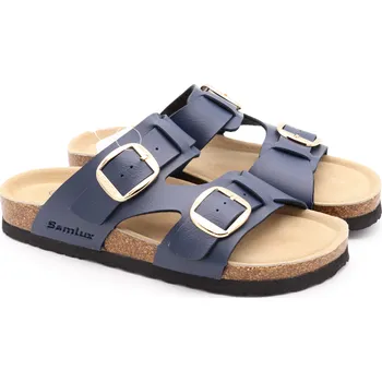 Dámské pantofle SAMLUX® Dámské anatomické korkové pantofle modré 948-L2 Barva: Navy, Velikost: 39
