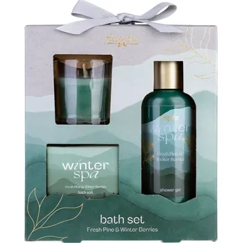 Koupelová sůl Accentra Winter Spa Accentra Winter Spa sprchový gel 100 ml + Accentra Winter Spa sůl do koupele 80 g + Accentra Winter Spa vonná svíčka 1 ks