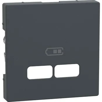 Elektrická zásuvka MEG4367-0414 Centr. deska pro USB nabíječky, antracit, Schneider Electric