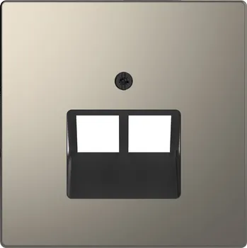 Elektrická zásuvka MEG4522-6050 Centr. deska RJ45 2nás., nikl, Schneider Electric