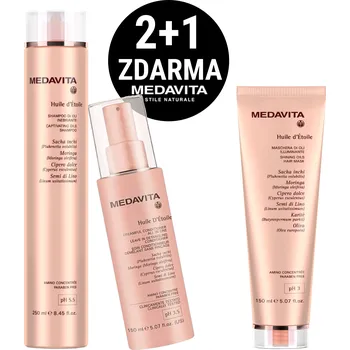 Kosmetická sada 2+1 zdarma! Medavita Huile kosmetická sada pro krásné vlasy (+ Dárek Medavita Huile d'Étoile šampón Oli s oleji 250 ml)