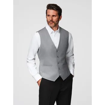 Pánská vesta Pánská vesta s mramorovými knoflíky - šedá V3 OM-BLZV-0112 - XL