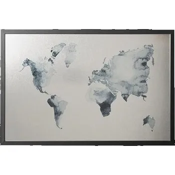 Pěnová tabule VICTORIA "World Map" 40x60cm, černý rám