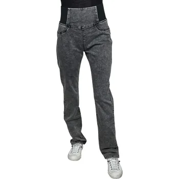 Dámské džíny M.Sara Dámské šedé džíny s vysokým pasem 02 Barva: Šedá, Velikost: 36