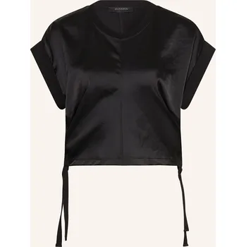 Allsaints Dámské Tričko Mira Ze Směsi Materiálů, černá, 36