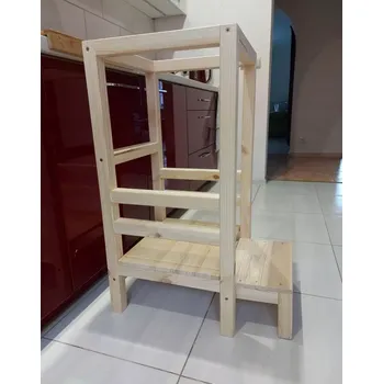 Dřevěná hračka Dřevěná učící věž Montessori Kitchen Helper - pomocník do kuchyně podest