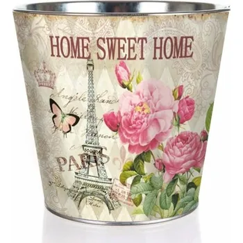 Květináč Dekorativní květináč Home Sweet Home, 12x11,5 cm