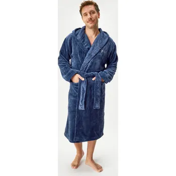 Dámský župan Hřejivý župan Louie dlouhý s kapucí