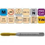 NÁSTROJE CZ Tvářecí závitník M6x1 6HX HSSCo5 TiN DIN 2174 s mazací drážkou - 2960 - CZZ2960-M6-6HX