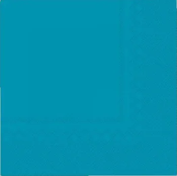 Papírový kapesník Ubrousky 3-vrstvé Tyrkysové 25x25cm