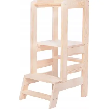 Dřevěná hračka Dřevěná učící věž Montessori Kitchen Helper - pomocník do kuchyně KCH01