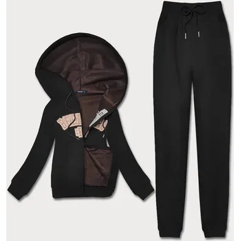 Černý dámský polarový komplet (ZCH2212) odstíny černé XL (42)