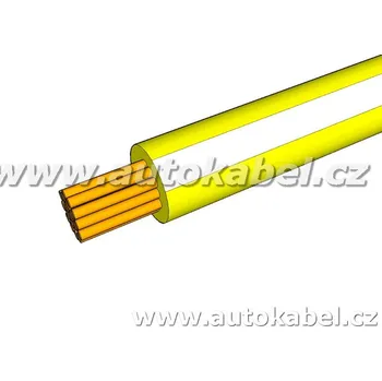 elektrický kabel Autovodič FLRY-B 1,0 mm² žlutá/bílá